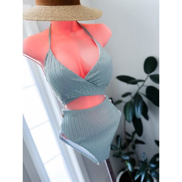 Wanderlust & Seafoam Serenity ocean mist 3pc coastal daydreams swimsuit set - Picture 3 of 5